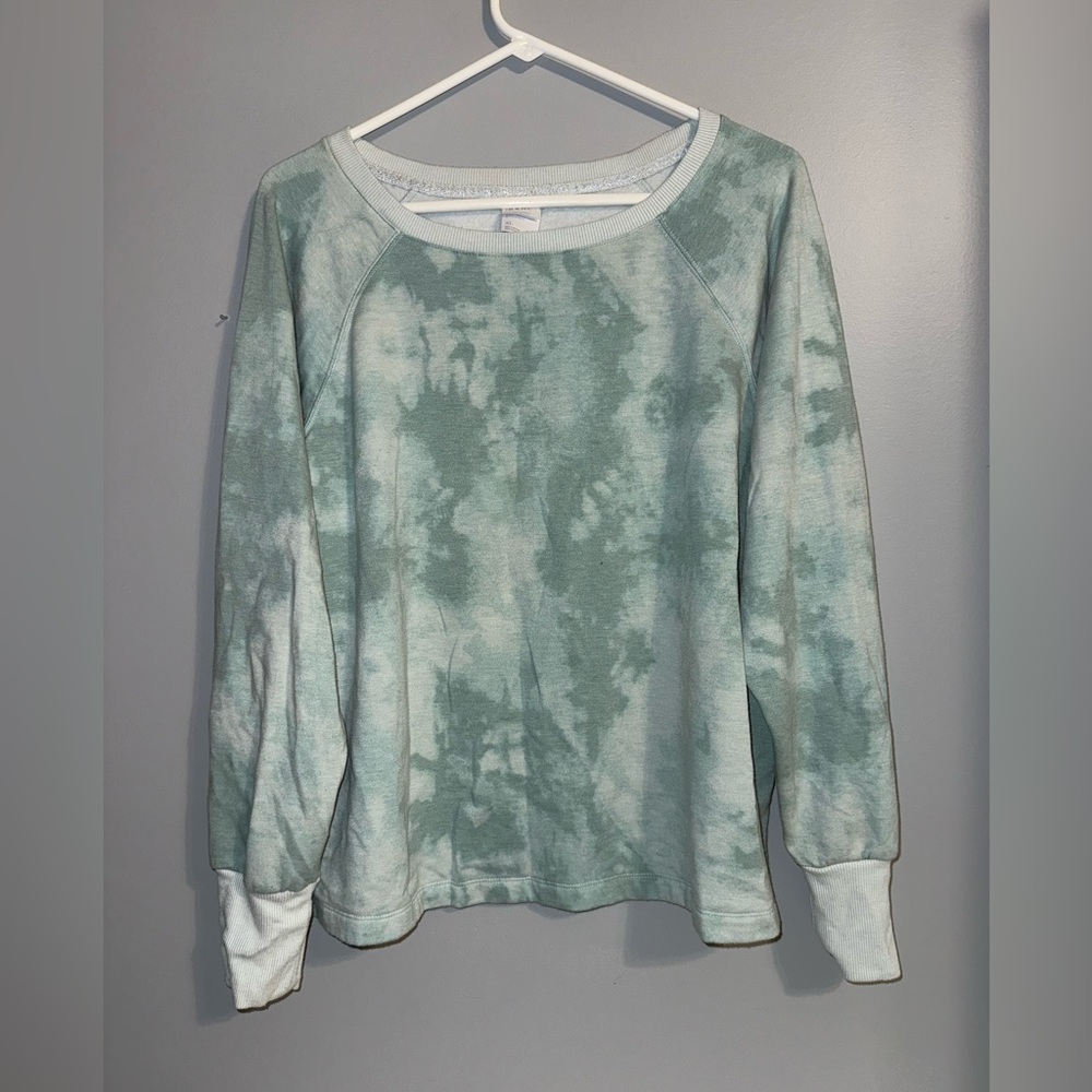 Stars Above Green Tie-Dye Sweatshirt